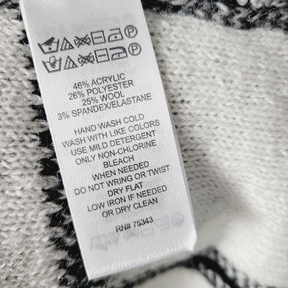 Ellen Tracy Shawl Collar Plaid Swacket Black & White Checkered sz XS - Picture 6 of 6